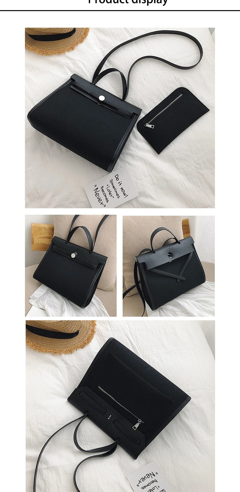 Patent Leather Women'S Herbag Liner Zipped Handbags Contrast Color Hand Bill Of Lading Shoulder Bag Handtassen Dames_voghion.com