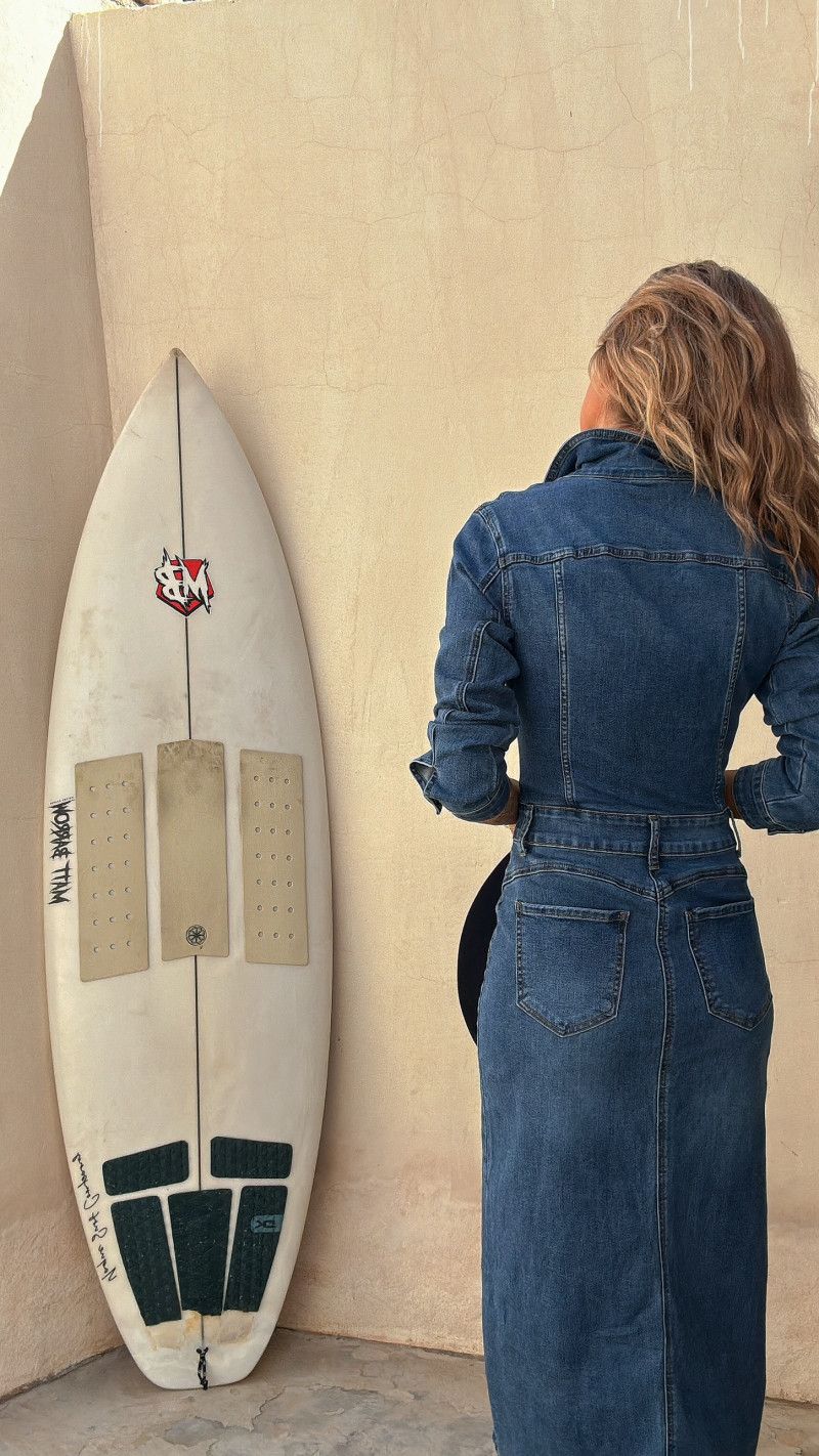 Abbigliamento da donna Casual Multi Bottone Manica Lunga Denim Abito di media lunghezza_voghion.com
