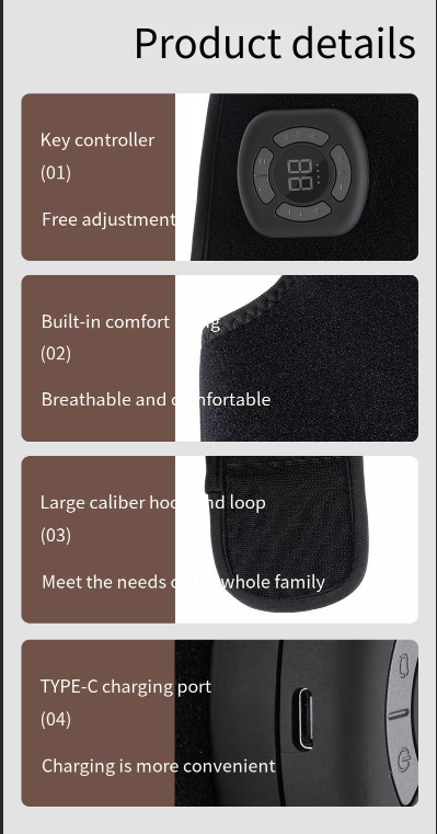 Cross-border Selling Wireless Foot Sole Electric Heating Multi-Functional Airbag Ankle Hot Compress Vibration Massager_voghion.com