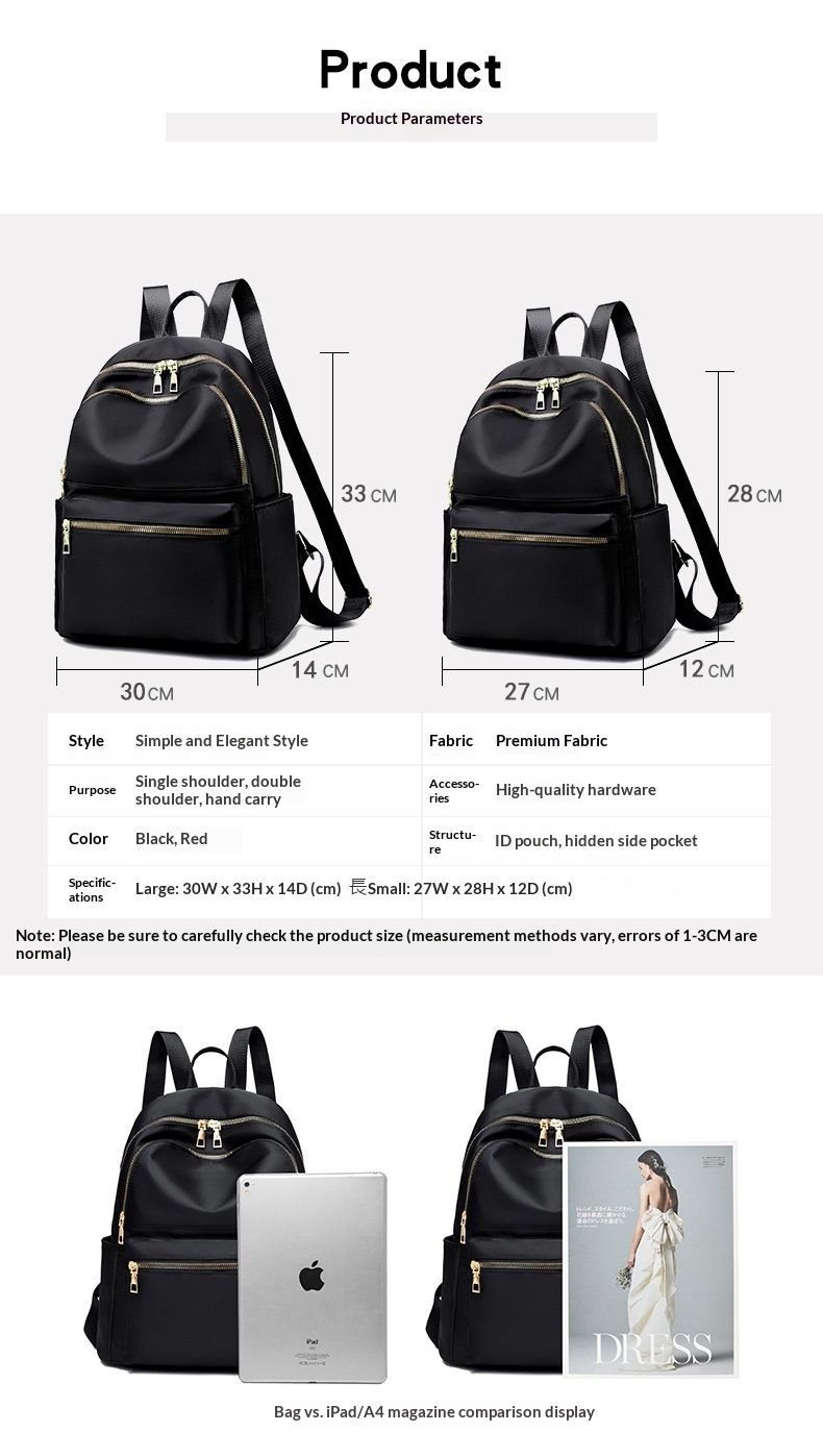Satin Satin Factory Direct Sales 2024 New Trendy Korean Version Versatile Single Shoulder Crossbody Fashion Oxford Cloth Backpack_voghion.com