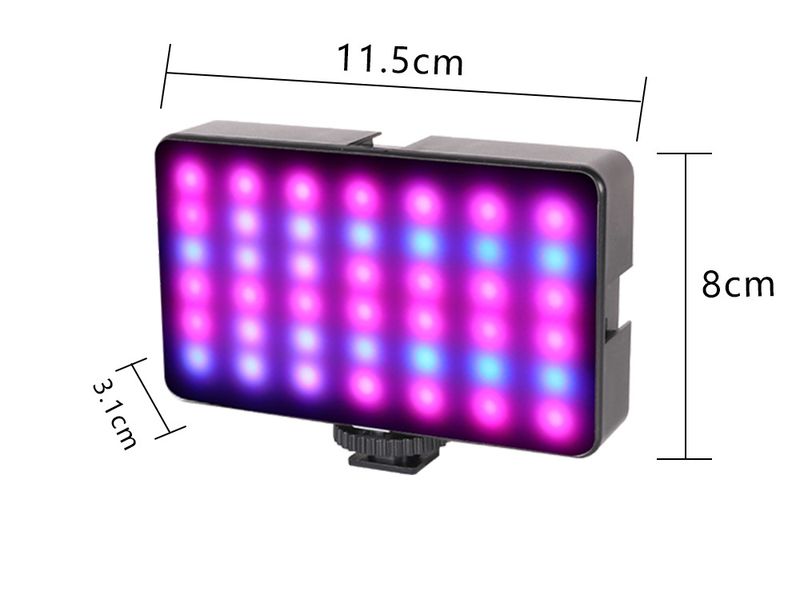 Mobile Phone Selfie Fill RGB Portable SLR Camera Photo Shooting Video Beauty Led Tofu Pocket Light_voghion.com