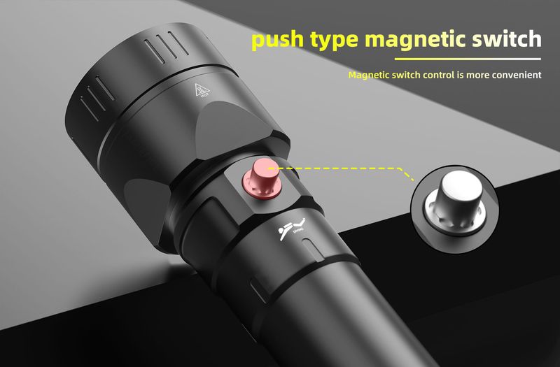 Torcia subacquea P70 - LED bianco da 15.000 lumen con interruttore magnetico, batteria 26650 a lunga durata, torcia impermeabile ad alta potenza per immersioni_voghion.com