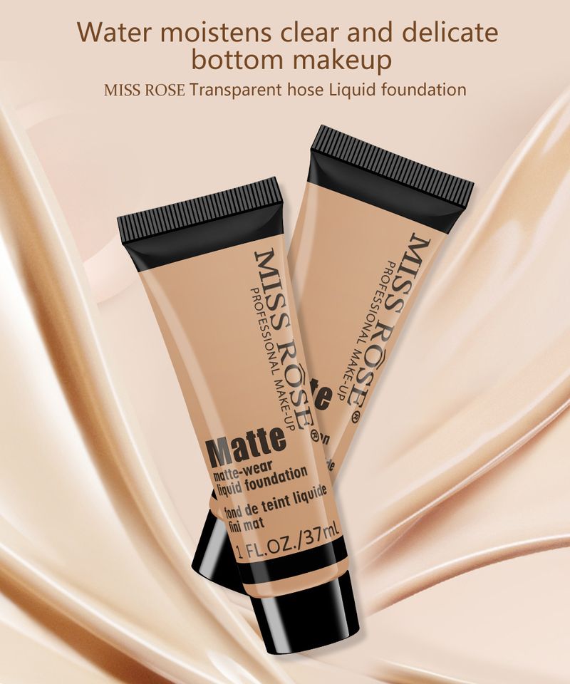 Missrose New Matte Waterproof Concealer Foundation Cream Refreshing Moisturizing Long Lasting Cleansing Liquid Foundation Female 37ML_voghion.com