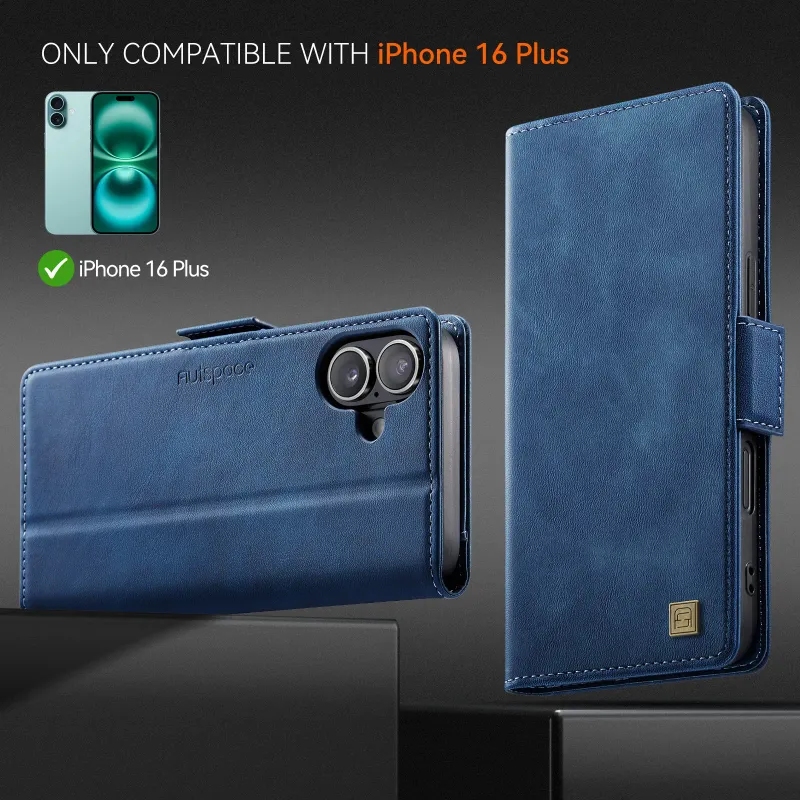 Custodia per telefono magnetica a portafoglio con cerniera per iPhone 16 Pro Max 15 14 Plus 13 12 11 con blocco RFID, custodia in pelle PU retrò con supporto per slot per supporto_voghion.com