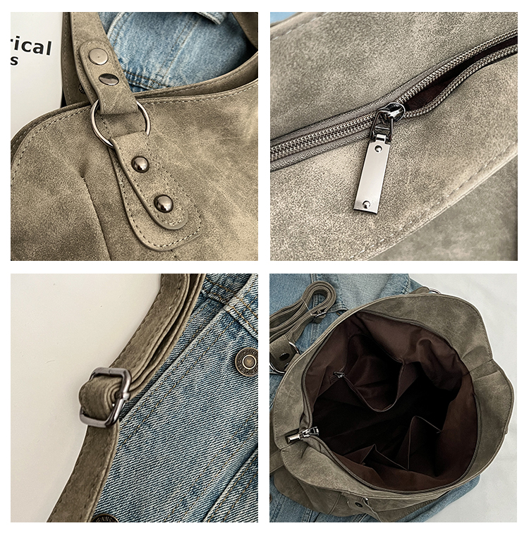 Damväskor med stor kapacitet Retro handväskor Högkvalitativ Messenger-väskor Vintage Crossbody-väskor Märke Axelväskor_voghion.com