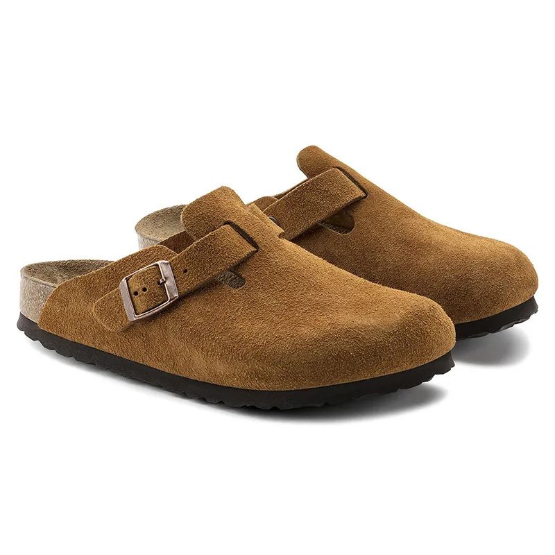 Kostenloser Versand Boston Burkenstoc Clogs Designer Hausschuhe Männer Frauen Schwarz Braun Rosa Sude Leder Herren Mode Dias_voghion.com