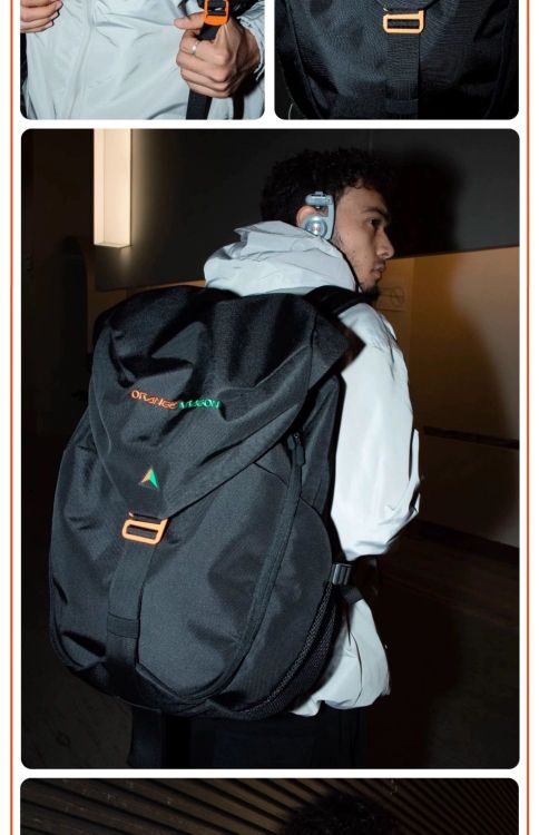 Shield Mark Outdoor Functional Sports Nylon Waterproof Schoolbag_voghion.com