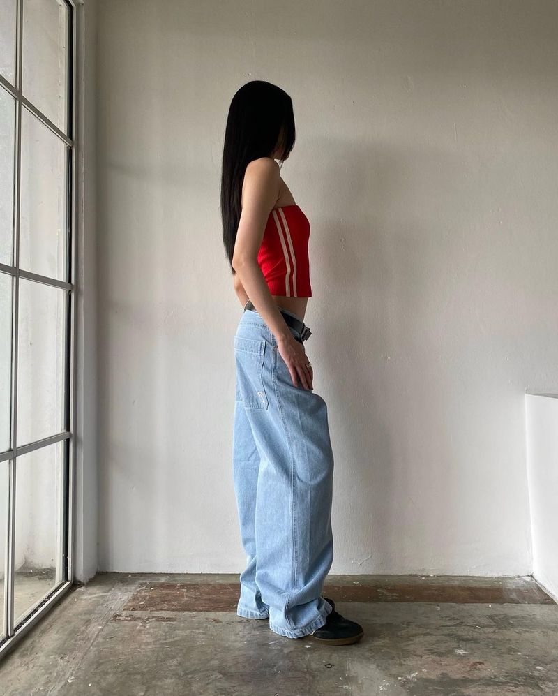 Vintage-Jeans mit Stickerei – Y2K Retro High Street Hose mit weitem Bein, locker sitzende, lässige Jeanshose mit einzigartigen Nähten, bequem und stylisch_voghion.com
