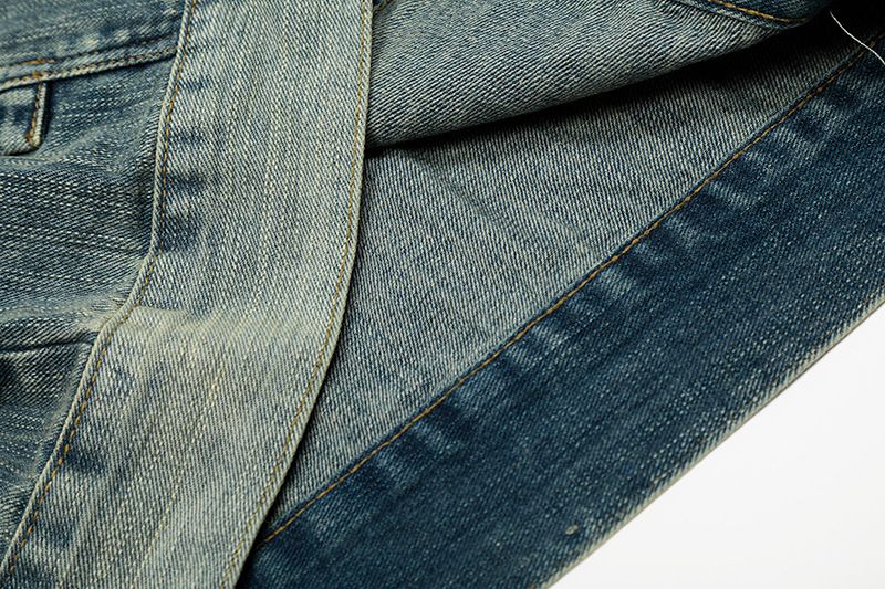 Amerikanischer Stil Perlendesign Abgesteppter gewaschener Denim Unisex Neue lose vielseitige kurze Jacke trendig_voghion.com