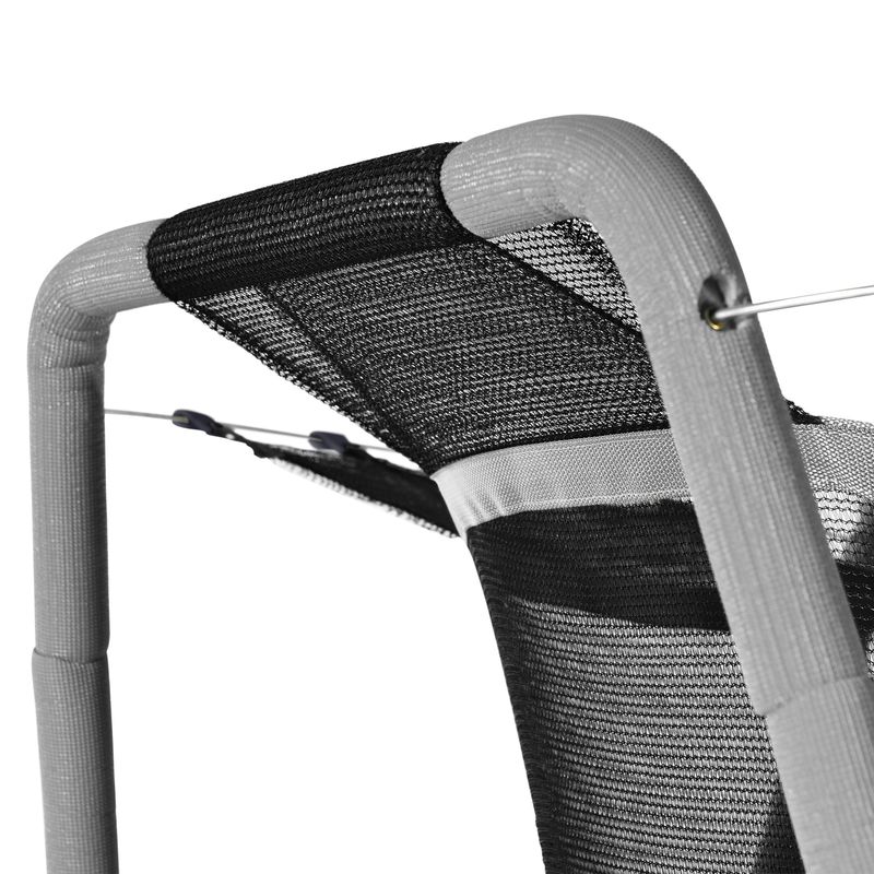 Rundes Gartentrampolin Für Innen- Und Außenbereich, Verzinkter Stahl, Bis 50 Kg, Lila/Grau_voghion.com