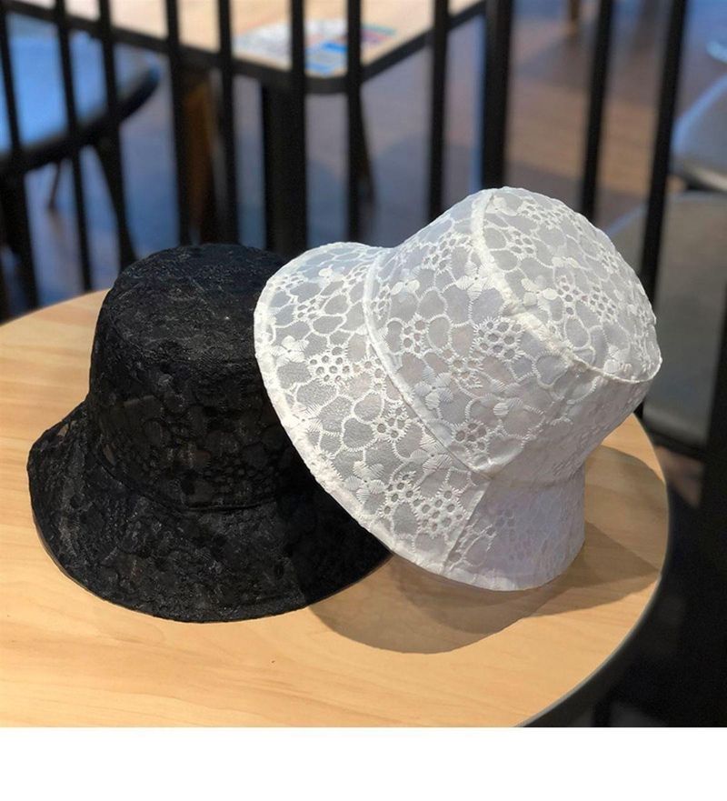 Chapeau de pêcheur à visière tendance pour enfants, style rétro, dentelle fine, respirant_voghion.com