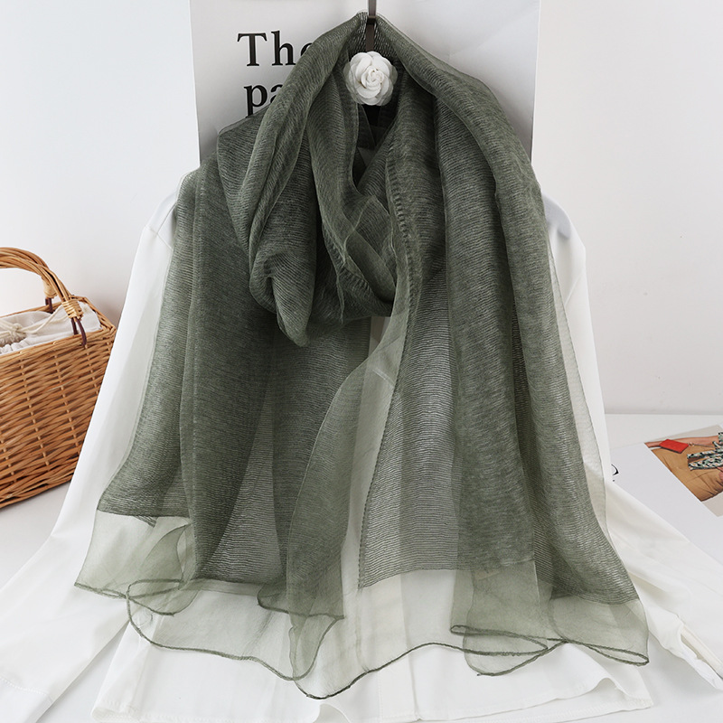 new spring and autumn mulberry silk scarf sun protection shawl ladies double layer stitching silk mohair scarf  _voghion.com
