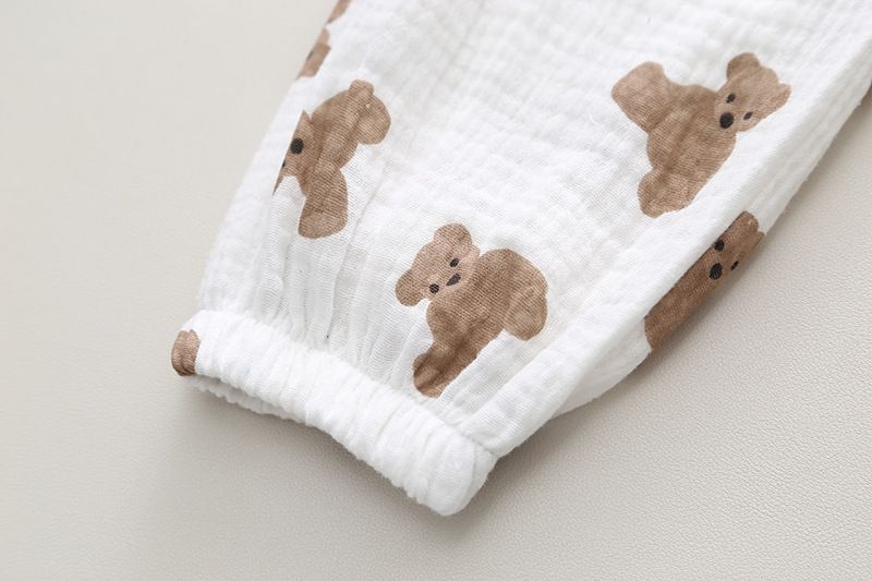 Nuevo traje de dibujos animados con aire acondicionado para niños y niñas, conjunto de manga larga, ropa informal para el hogar, pijamas, conjunto de dos piezas para bebé_voghion.com