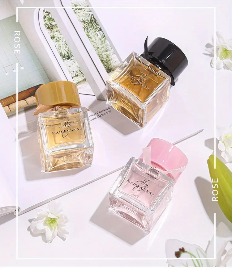 LANSKLBD Eau De Toilette Spray Set con Confezione Regalo,Profumo Rinfrescante e di Lunga Durata con Profumo di Rosa,Un Regalo Ideale per Lei,3 Pezzi_voghion.com