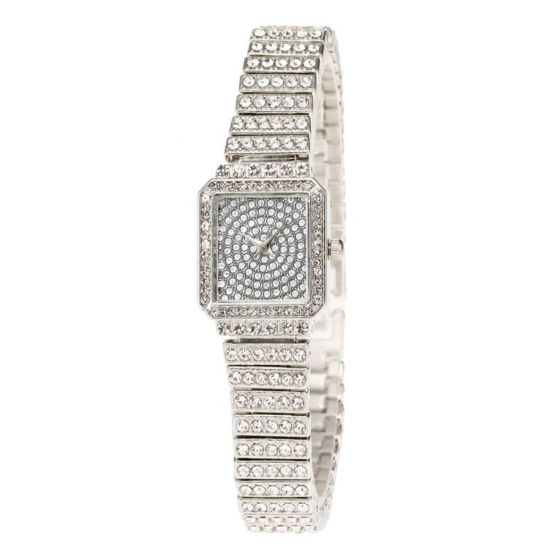 Neue heiße verkauf platz voller Stern exquisite handwerk persönlichkeit mode langlebig stahl armband uhr kleine zifferblatt voller diamanten damen quarzuhr_voghion.com