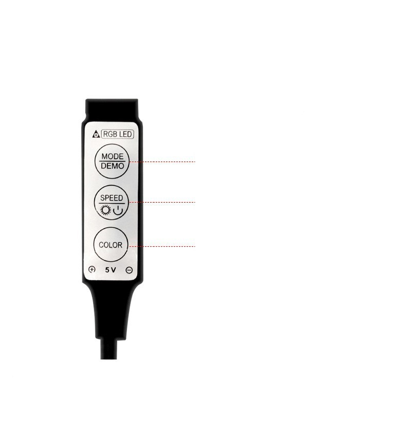 LED lyslist 5050RGB lyslist 5V lavspent LED lyslist LED stripe selvklebende USB TV bakgrunn atmosfære lys stripe_voghion.com