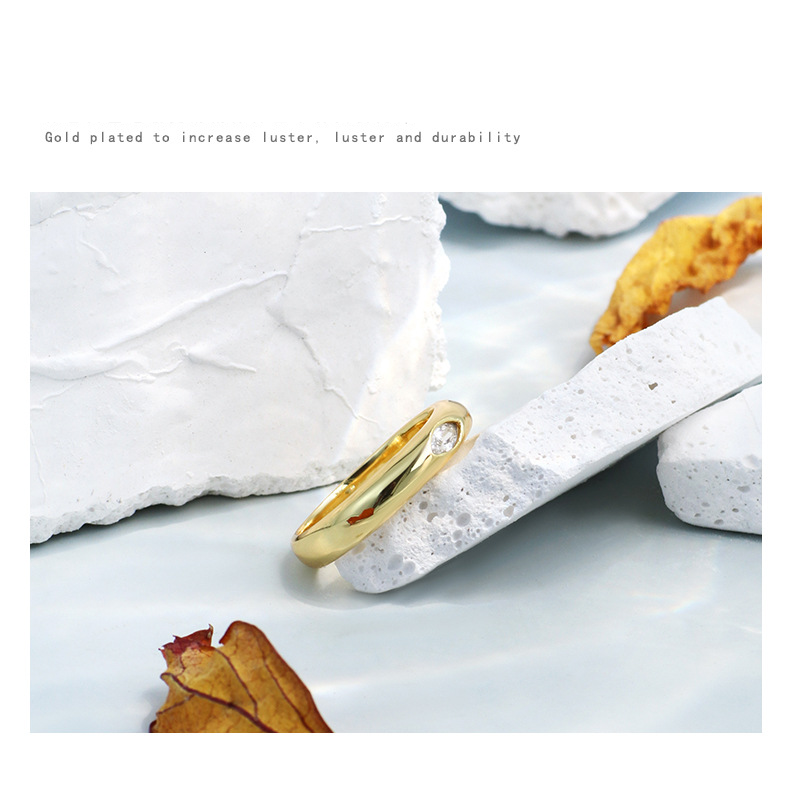 Δαχτυλίδια για ζευγάρια με επιχρυσωμένο χρυσό K διαμάντι, μόδα, κλασικά ρομαντικά κοσμήματα χειρός, γυναικεία αξεσουάρ, τάση_voghion.com