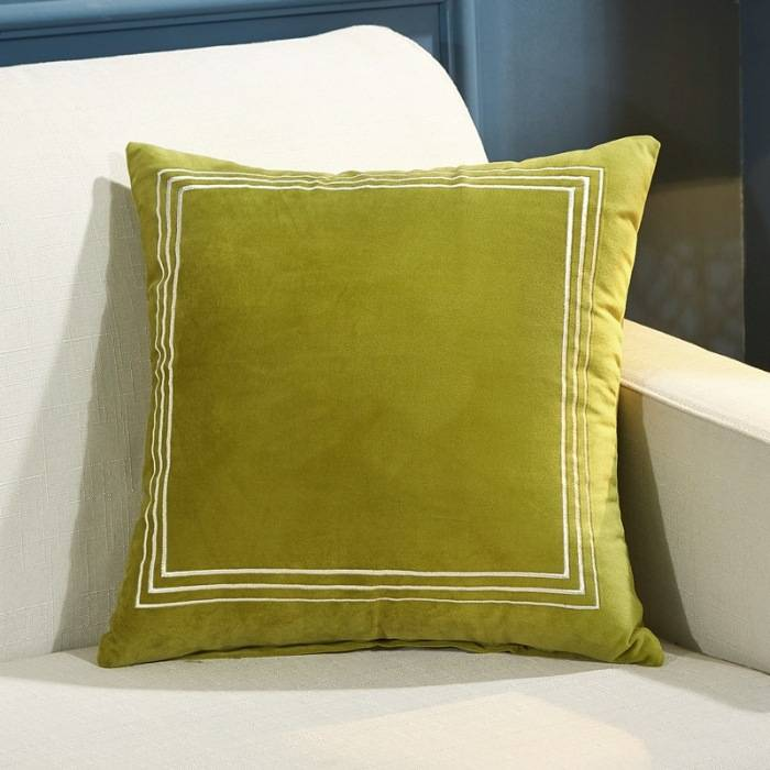 Dutch Velvet Pillow Cover - Embroidered Lumbar Cushion Case For Sofa/Car - Breathable & Wrinkle-Resistant - Luxury Home & Auto Decor_voghion.com