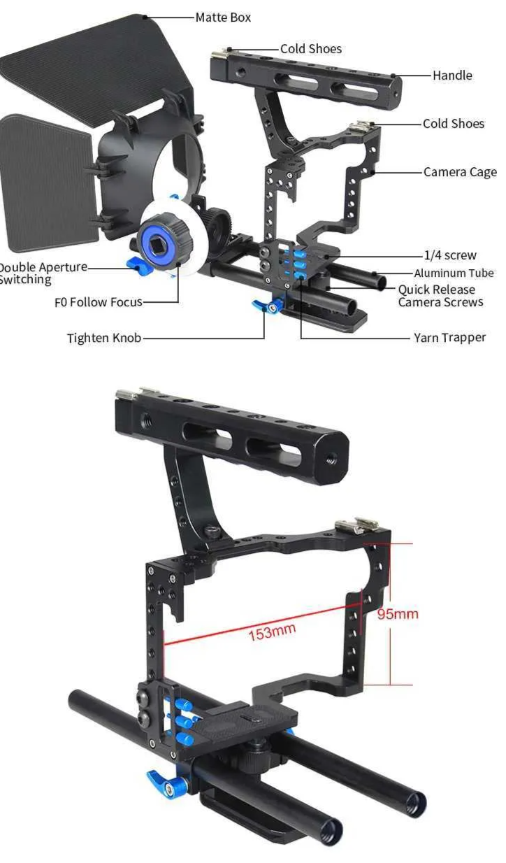 Stabilisaatorid A7 video stabilisaatori kaamera puuri käepide Dsrl puurimisplatvorm GH4 A6300 A6500 A7S A7R A7Rii A7Sii filmipuuride jaoks_voghion.com