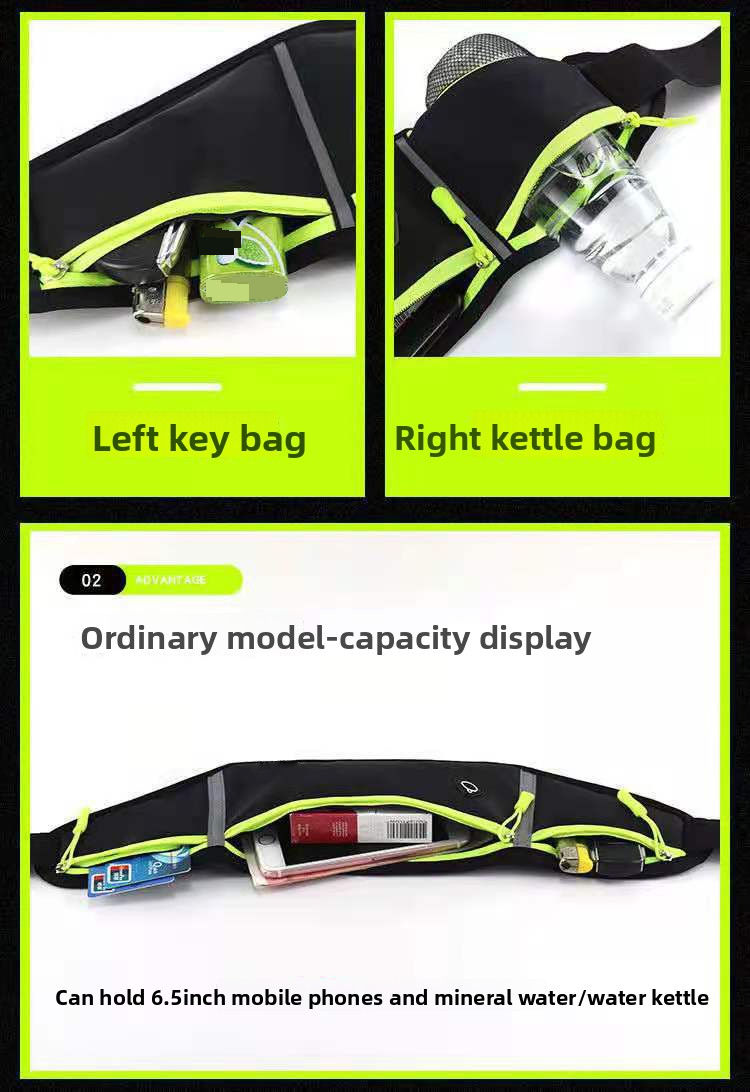 Minimalist 3-Pocket Waist Pack – Lightweight & Breathable Nylon Belt Bag For Running, Hiking & Travel (Waterproof, Unisex, Multiple Colors)_voghion.com