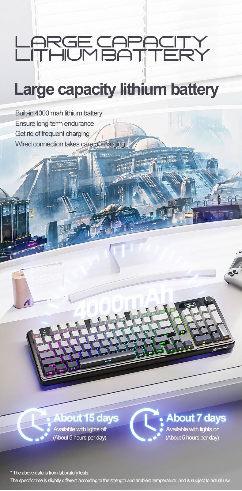 Attack Shark X98 Pro Wireless Mechanical Keyboard,Tri-Mode Custom Keyboard With Smart Display&Knob,Web Driver RGB Gaming Keyboard _voghion.com