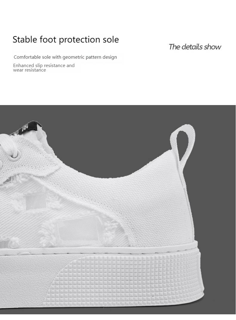 Men's Casual Canvas Sneakers - Breathable Summer Shoes With Lace-Up Design, Lightweight & Comfortable For Daily Wear_voghion.com