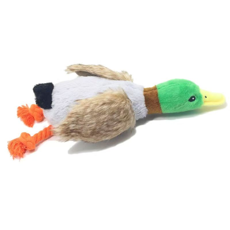 Squeaky Soft Plush Pet Duck Toy For Dogs - Teddy Dog Simulated Wild Ducks_voghion.com