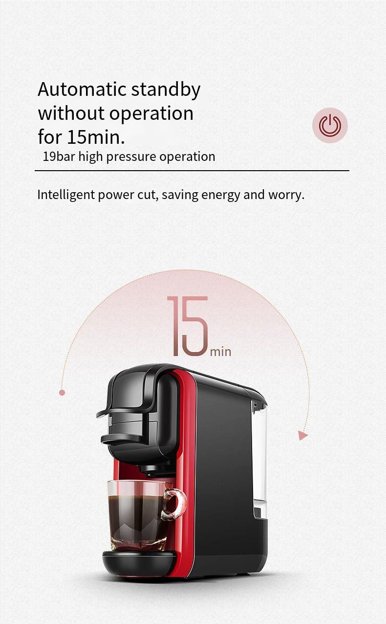 Automatic Capsule Coffee Machine – 19Bar Pressure, Compact Design, Multi-Functional For Espresso & Americano, 1.2L Tank (EU Plug)_voghion.com