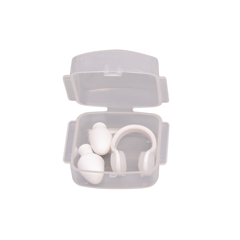 Swimming ear plug and nose clip set silicone material is comfortable and soft for children and adults_voghion.com