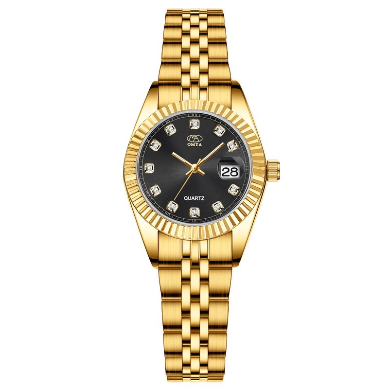 Reloj de cuarzo genuino para mujer, resistente al agua, con calendario_voghion.com