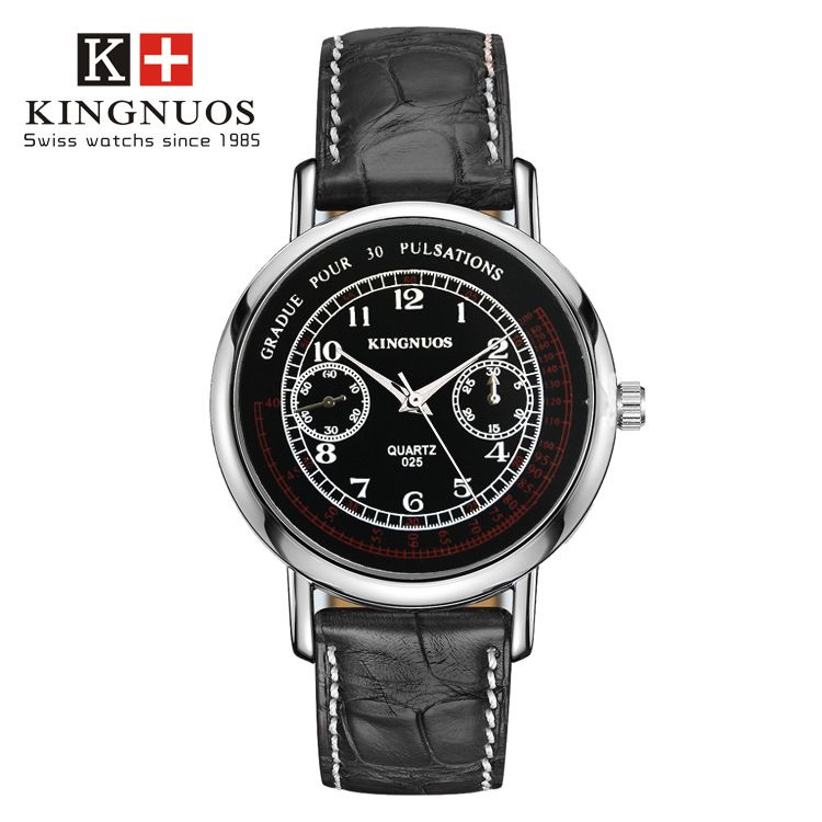 High-End Fashion Casual Men's And Women's Double Eye Five-Pin Belt Couple Quartz Non-Mechanical Watches_voghion.com