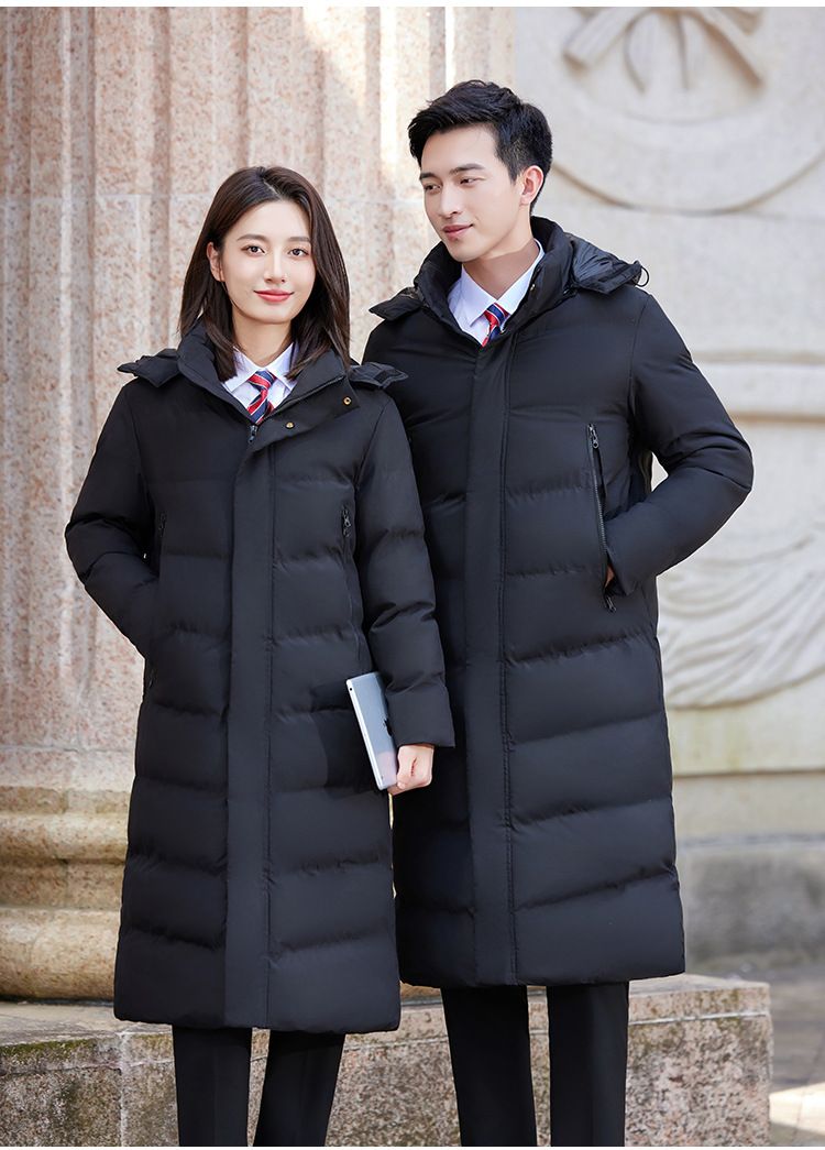"Knee-Length Professional Cotton Coat – Unisex Winter Workwear For Property & Hospitality Staff"_voghion.com