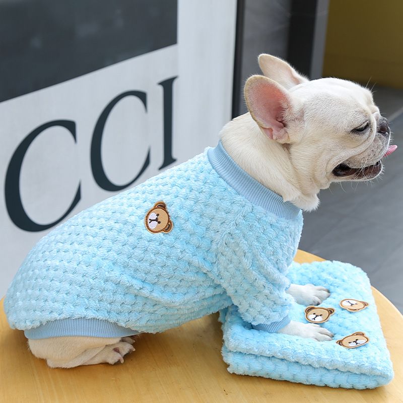 Ropa para perros pequeños y grandes, ropa para gatos, otoño e invierno, nuevos suministros para mascotas, ropa de vellón, método, cubo, ropa de dos patas, cuadros_voghion.com
