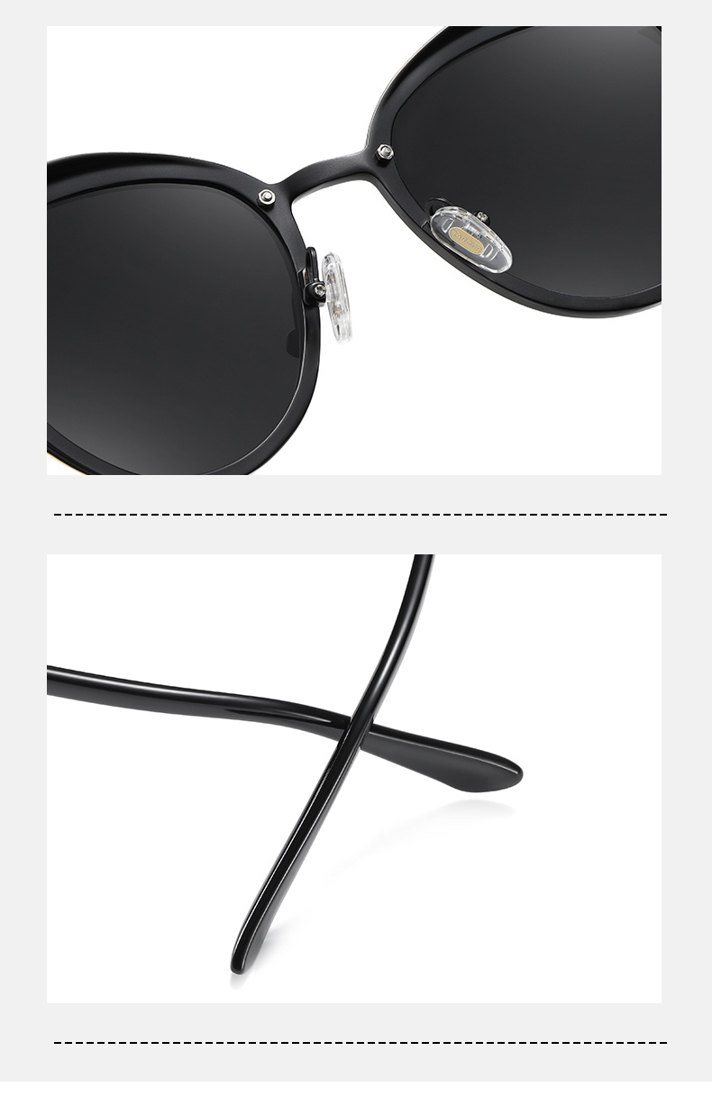BARCUR Occhiali da sole polarizzati Donna Occhiali da sole rotondi Ladies Lunette De Soleil Femme_voghion.com
