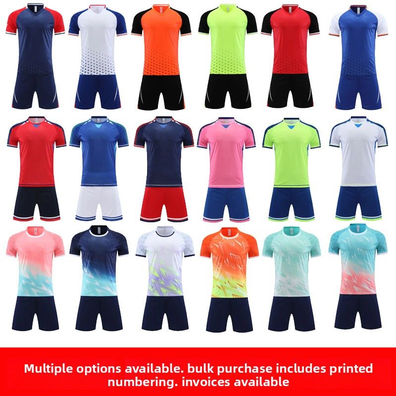 Fußballtrikot-Set Herren-Erwachsenen-Kinder-Fußballtrikot Individuelles Spieltrikot Kurzarmtrikot Leichtes Brett-Fußballtrikot_voghion.com