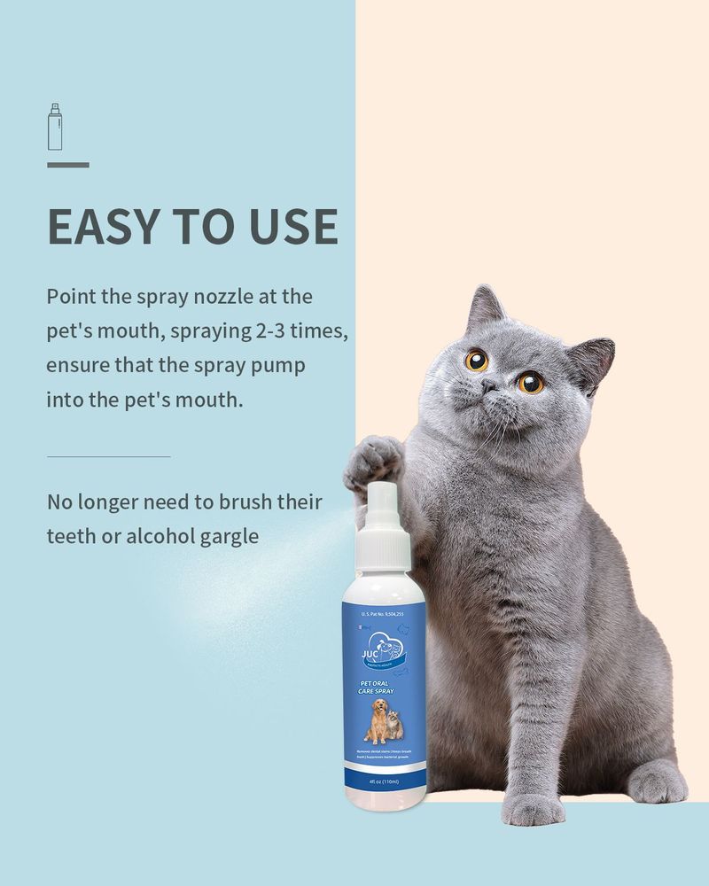 Dog Breath Freshener For Dogs & Cats Teeth Cleaning Spray Dog Bad Breath Pet Oral Care Spray 4fl.oz_voghion.com