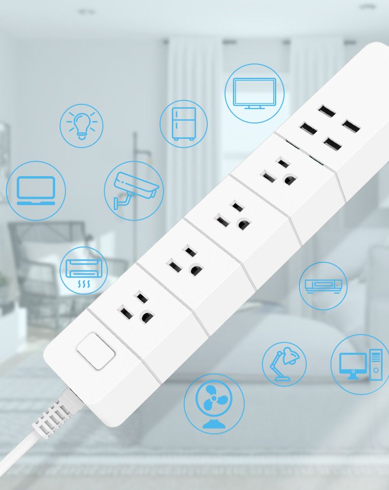 WiFi Universal Tuya Smart Power Strip Remote Timer Control Socket US EU UK Standard_voghion.com