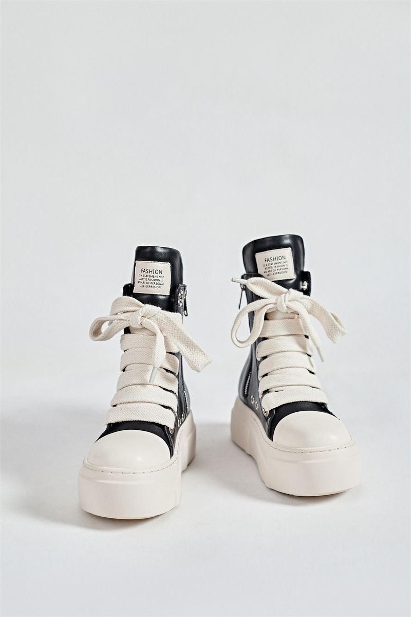 Herrskor Stor storlek Damskor Skor Par High Top Sneakers Supply All Match Tjock botten förhöjning Herrskor_voghion.com