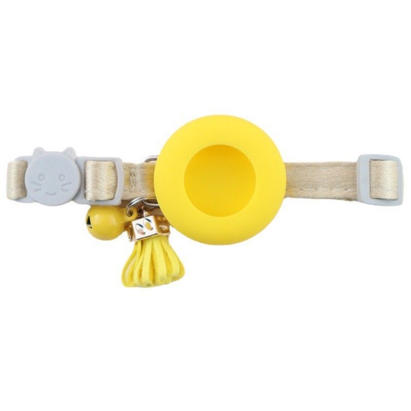 Localizzatore protettivo Airtag Special GPS Custodia in silicone e pelle Collare per animali domestici Copricollo_voghion.com