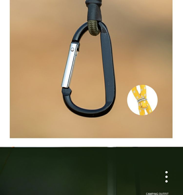 Tent Pull Rope Hook Elastic Belt Buckle Outdoor Camping Equipment Canopy Windproof Fixed Binding Accessories_voghion.com
