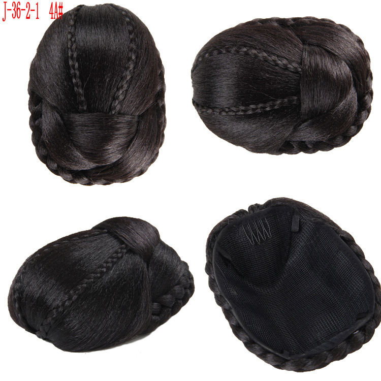 Borsa per parrucca con treccia di capelli bianchi alla moda, capelli sintetici_voghion.com