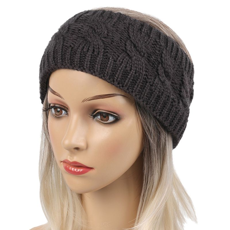Bandeau en peluche tricoté en laine frite torsadée, couvre-chef élargi pour hommes et femmes, automne et hiver, chaud, sport, oreille_voghion.com