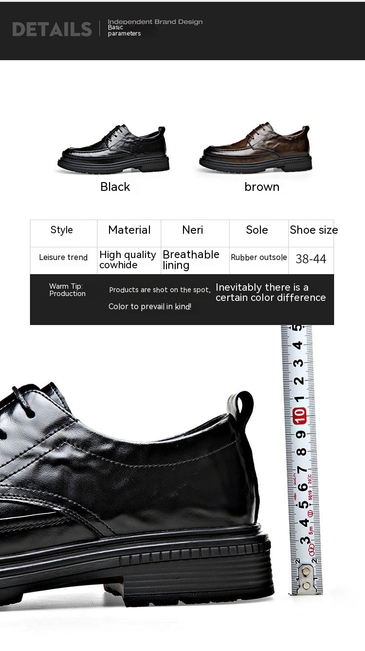 Automne nouvelle robe d'affaires décontracté Style britannique véritable Derby chaussures haut de gamme hommes en cuir_voghion.com