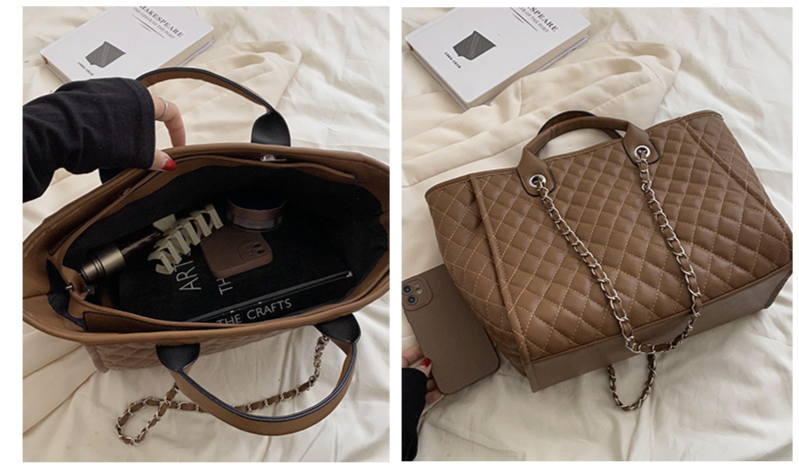 Women's Handbag Diamond Gott Bag Women's Large Capacity Tote Chain Bag Shoulder Bag_voghion.com