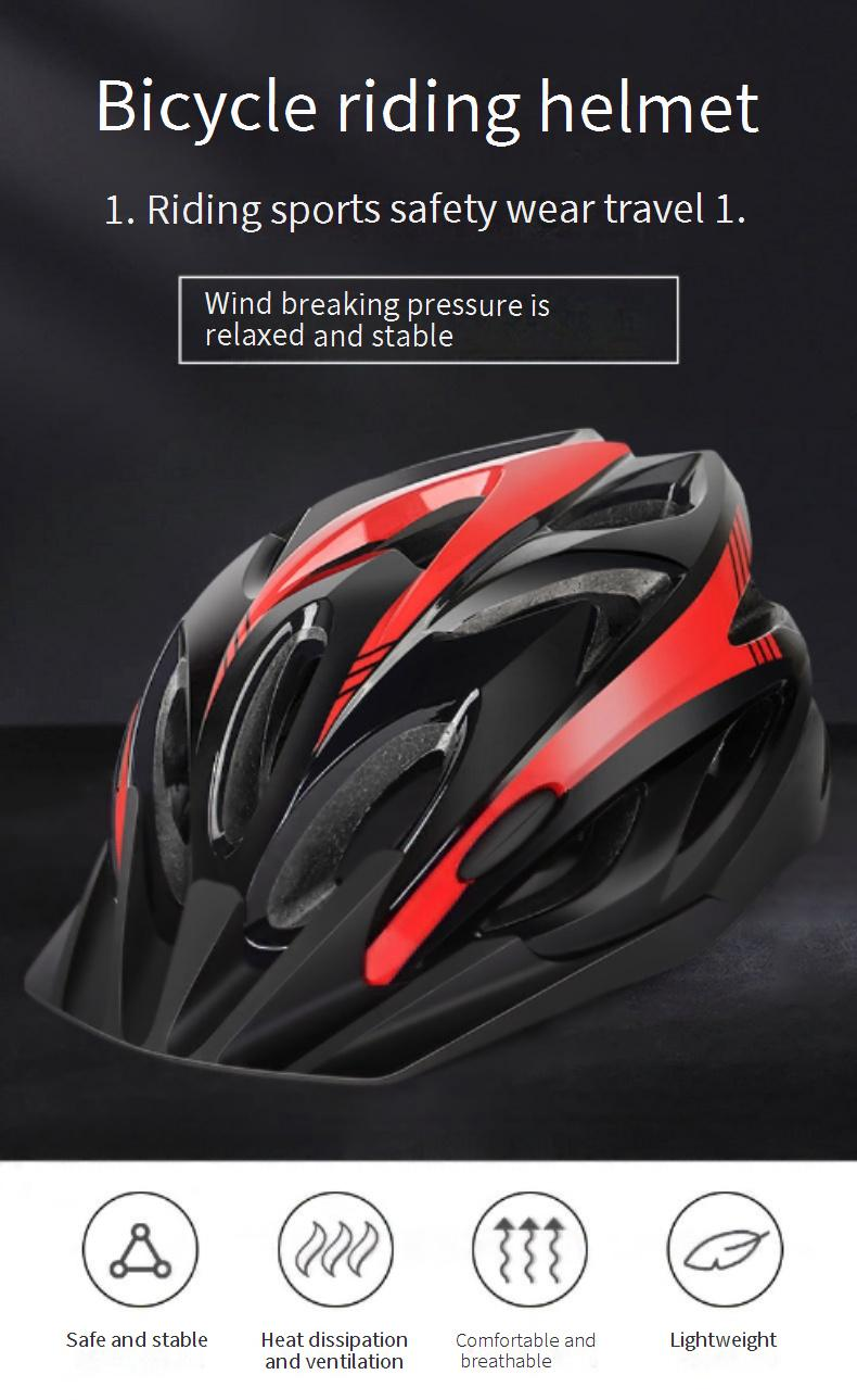 Sommer Einteiliger Mountainbike-Helm mit Krempe Erwachsener Sport-Fahrradhelm Atmungsaktiver Fahrradhelm_voghion.com