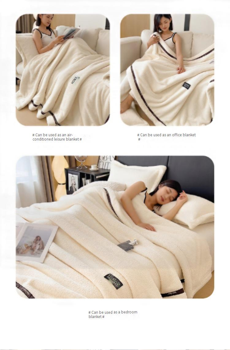 Couverture douce au toucher en peluche pour la maison et le jardin, couverture multifonctionnelle épaisse, couverture cadeau_voghion.com