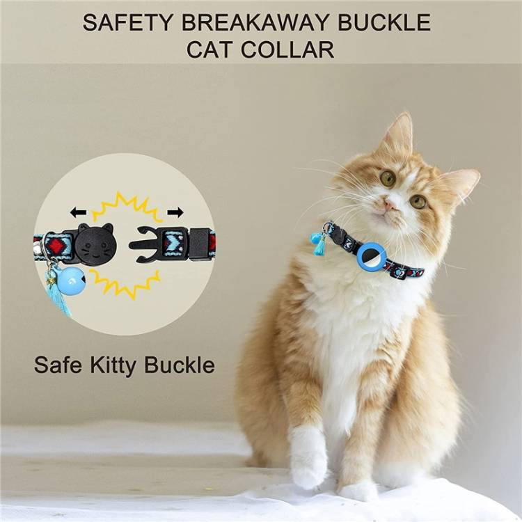 Pet Colored Bell Tassel Collar For Airtag Tracker_voghion.com
