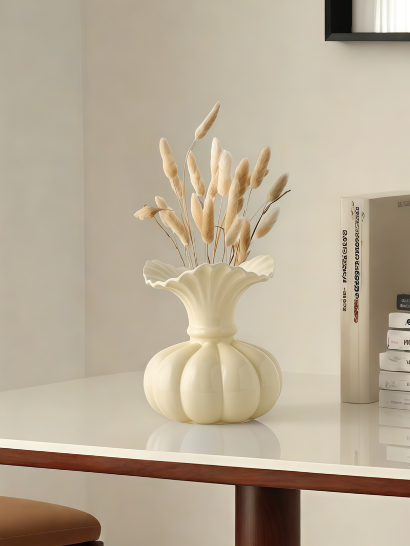 Vase en céramique de style nordique créatif français, rempli d'eau, pour compositions florales, décoration multi-scènes_voghion.com