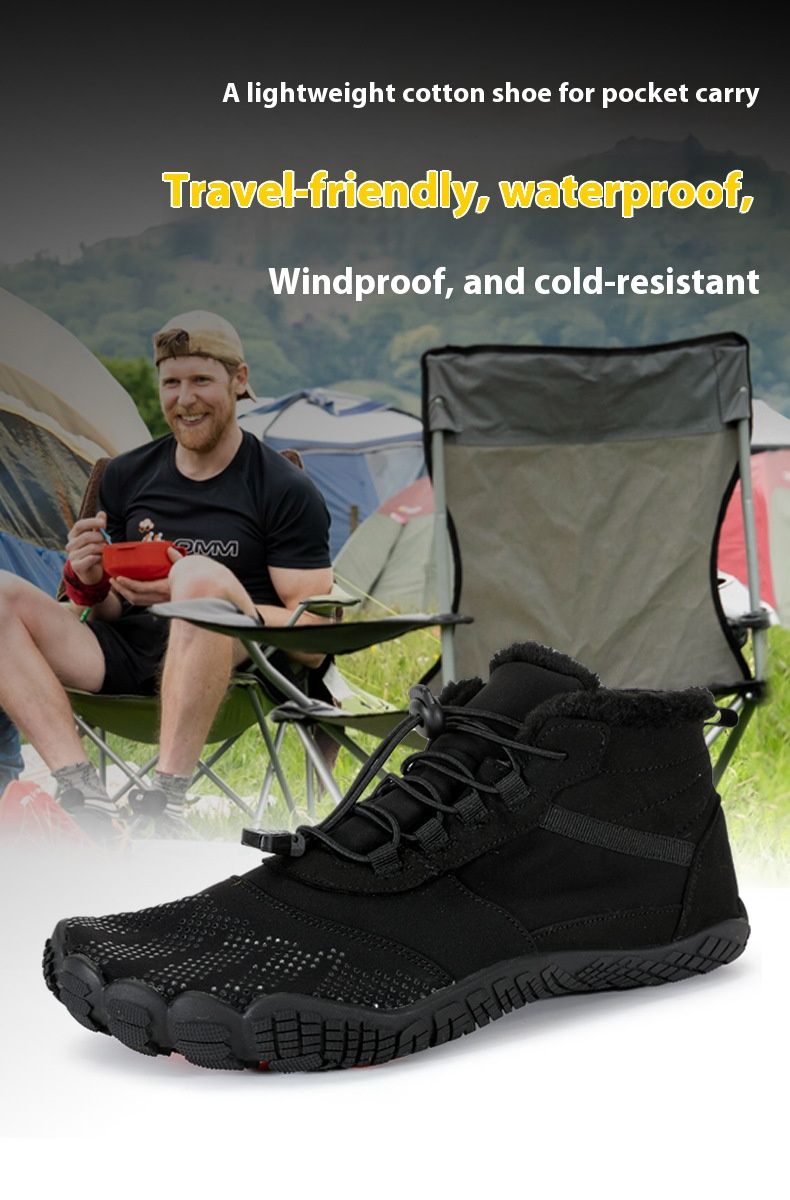 Chaussures de randonnée imperméables pour hommes avec doublure polaire - Baskets de trail légères pour les aventures en plein air - Chaussures de trekking respirantes à séchage rapide_voghion.com