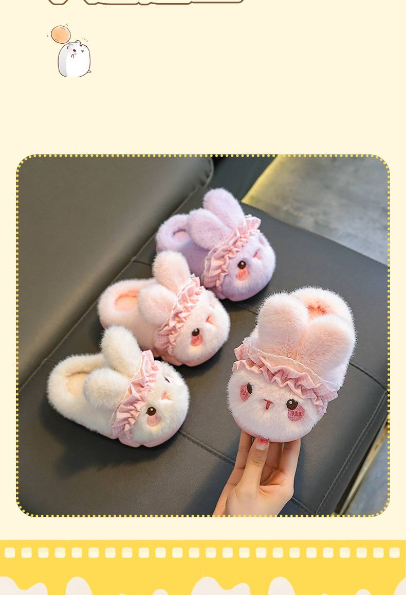 Pantofole invernali morbide e comode per mamma e bambini, per bambini e neonati - Calde pantofole in peluche per interni/esterni con suola antiscivolo (rosa/viola/bianco)_voghion.com